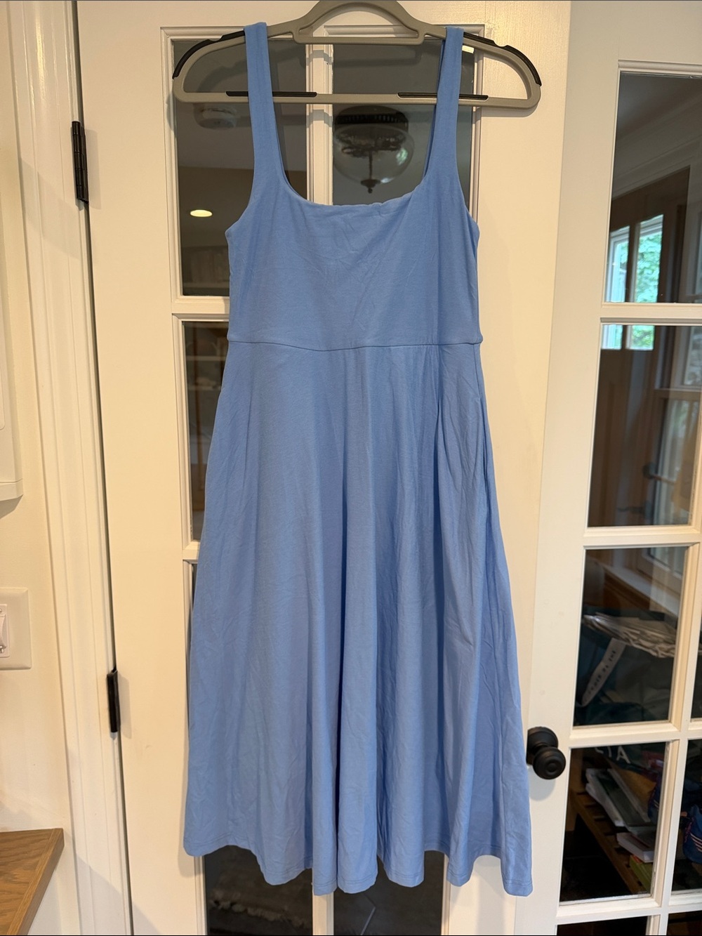 Beyond Yoga Sky Blue Sleeveless Midi Dress